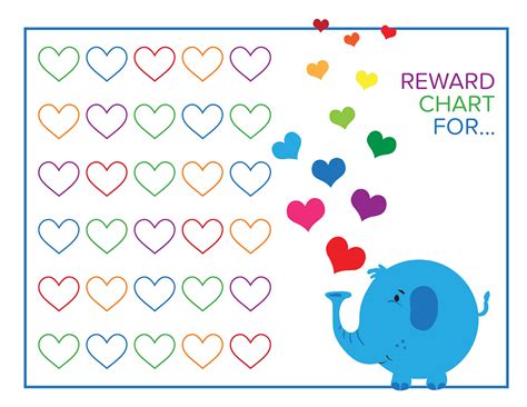 printable rainbow reward chart
