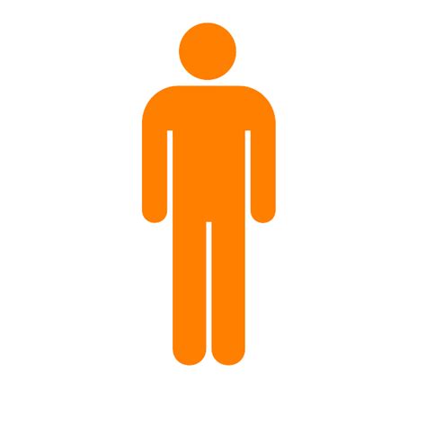 orange person symbol clip art  clkercom vector clip art