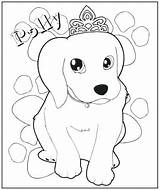 Coloring Pages Puppy Princess Getdrawings Kids sketch template