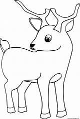 Deer Simple sketch template