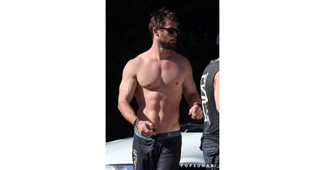 Chris Hemsworth Shirtless Pictures Popsugar Celebrity