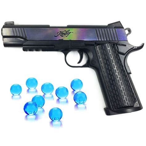 buy kandall toy gun colt  toy pistol   pcs crystal bullets black