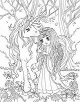 Licorne Princesse Prinses Eenhoorn Coloriage Coloration Unicorns Rainbow Paard Unicornio Verbnow sketch template