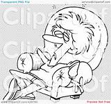 Clip Exhausted Arm Outline Chair Illustration Cartoon Woman Rf Royalty Toonaday sketch template