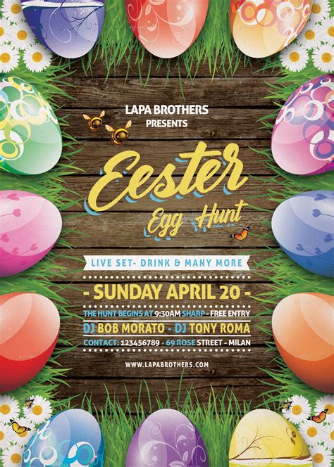 easter egg hunt flyer template printable word searches