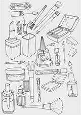 Coloring Pages Makeup Printable Choose Board sketch template