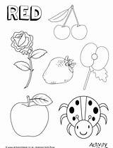 Objects Coloring Pages Red Color Getcolorings sketch template