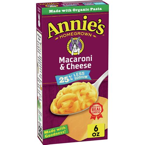 Annie S Mild Cheddar Macaroni And Cheese Natural 25