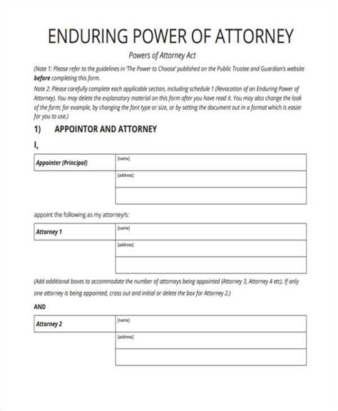 power  attorney forms