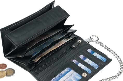 order biker wallet premium with chain real leatherlarge wallet premium