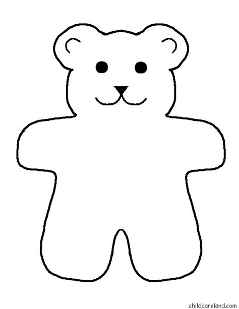 printable teddy bear template printable blank world