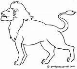 Hewan Sketsa Singa Mewarnai Menggambar Marimewarnai Berkaki Macan Terlengkap Empat Pola Dua Pilih Papan sketch template