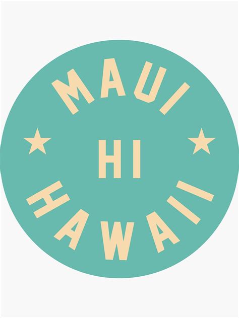 maui hawaii sticker  sale  jamesshannon redbubble