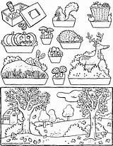 Kijkdoos Kiddicolour Herfst Kinderen Knutselen Kiezen Bos Kleurplaat sketch template