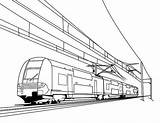 Train Coloring Pages Electric Drawing Cable Railroad Bullet Crossing Caboose Trains Passenger Drawings Color Printable Freight Getdrawings Thomas Speed Getcolorings sketch template