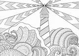 Coloring Lighthouse Pages Adults Printable Etsy Bord Kiezen sketch template