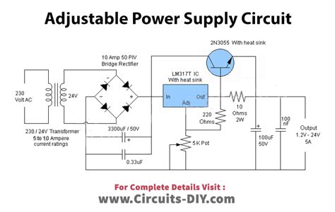 lm variable power supply circuit