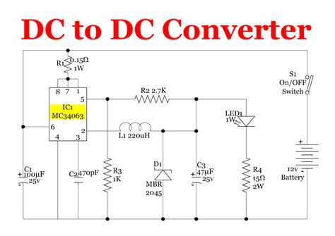 dc  dc converter electronics project