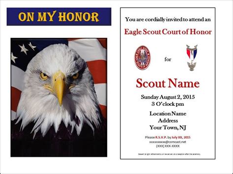 eagle court  honor program template