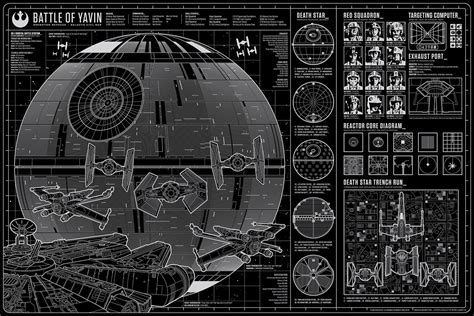 geek art gallery posters star wars schematic