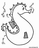 Seahorse Seepferdchen Ausmalbild Imprimé sketch template