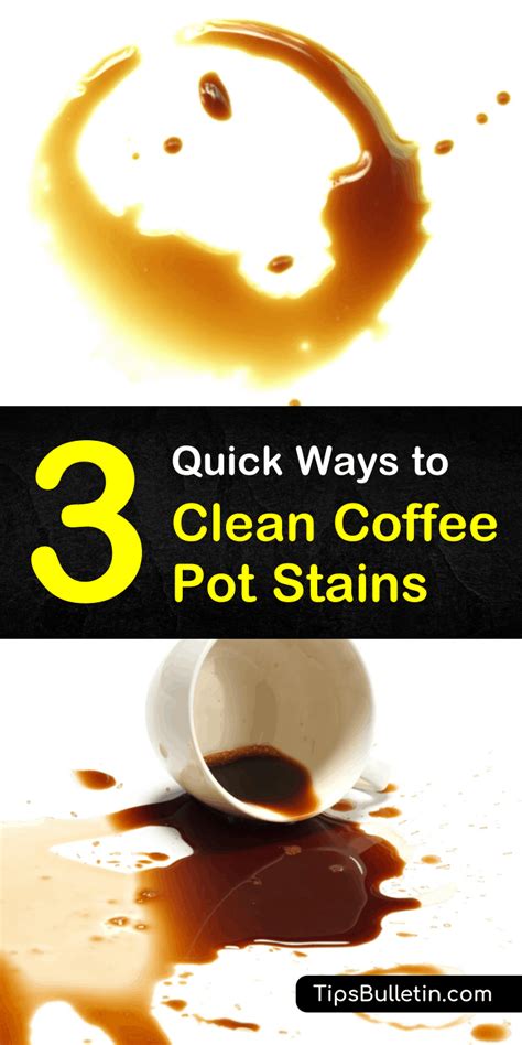 quick ways  clean coffee pot stains