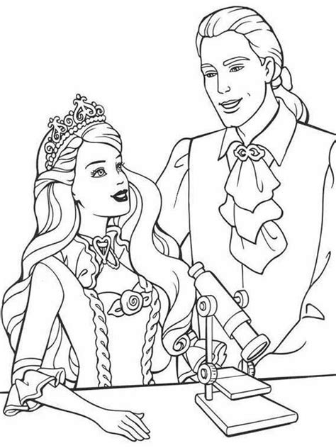 barbie princess  prince ken coloring page star coloring pages