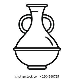 classic amphora icon outline vector greek stock vector royalty