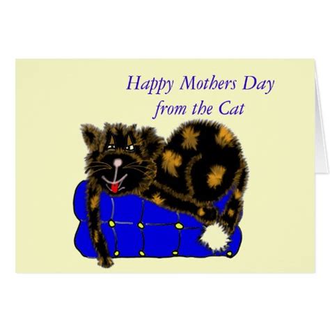 happy mothers day   cat greeting card zazzle