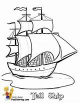 Coloring Pages Tall Ship Old Sailing Ships Print Pirate Yescoloring Boats Kids Colouring Color Short Printable Drawing Template Sky Line sketch template