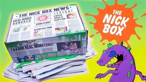 retro nickelodeon  nick box extra extra spring  unboxing youtube