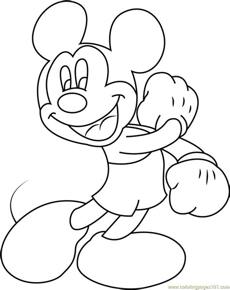 joyful mickey mouse printable coloring page  kids  adults