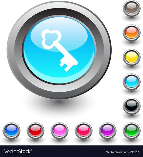 key  button royalty  vector image vectorstock