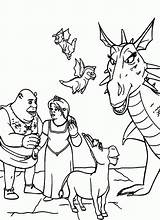 Coloring Shrek Pages Donkey Dragon Baby Print Pdf sketch template