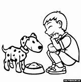Coloring Feeding Dog Pages Drawing Time Food Puppy Pets Animals Thecolor 2009 Gif Being sketch template