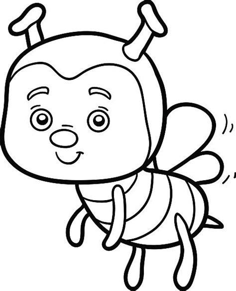 bee coloring pages pictures illustrations royalty  vector graphics