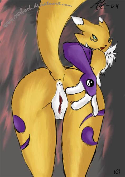 rule 34 anthro back view bent over color digimon female female only