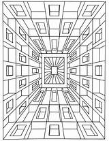 Coloriage Larcher Optique Illusion Illusions Doptique sketch template