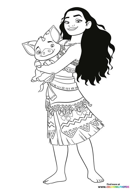 moana coloring pages  kids   easy print  donwnload