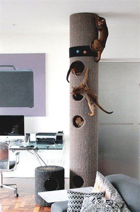 modern diy cat tree   cardboard homemydesign
