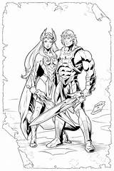 He Man Ra She Coloring Pages Cartoons Cartoon 80s Adult Comic Printable Choose Board sketch template