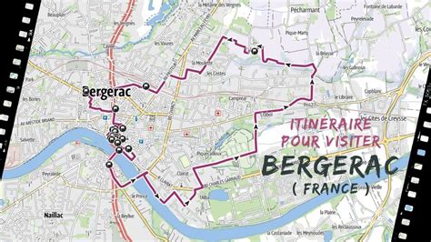 itineraire guide  parcours numerote pour visiter bergerac france
