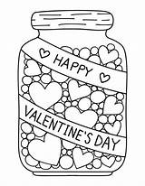 Coloring Valentine Pages Valentines Candy Printable sketch template