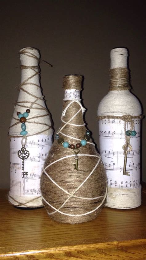 twine  rope wrapped wine bottles  sheet  wrapped wine