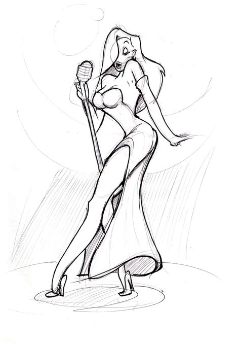 Sketch Of Jessica Rabbit High Definition Wallpapers High Definition