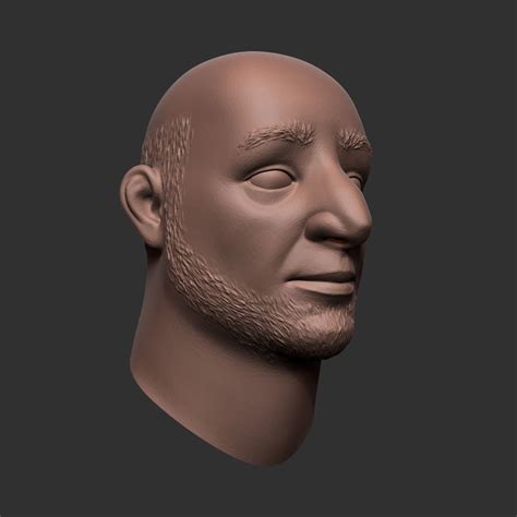 3d stylized male head cgtrader
