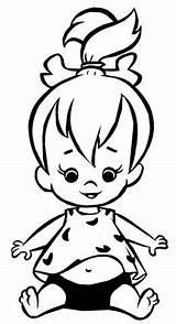 Flintstone Pebbles Drawing Flintstones Draw Decal Baby Cartoon Coloring Pages Drawings Easy Characters Sticker Bam Flinstones Hidden People Disney Cute sketch template