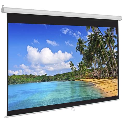 choice products  hd indoor pull  manual widescreen projector screen  home