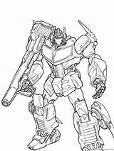 Optimus Transformers Coloring4free Bumblebee Mycoloring Autobots sketch template