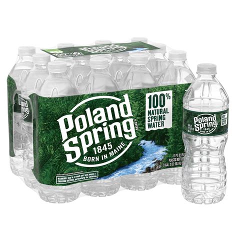 poland spring brand  natural spring water  ounce plastic